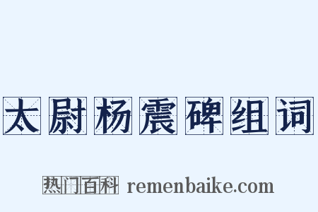 太尉杨震碑组词是什么意思的图片